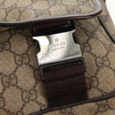 GUCCI GG Supreme Shoulder Bag PVC Leather Beige Brown Auth ep11034-20