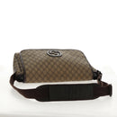 GUCCI GG Supreme Shoulder Bag PVC Leather Beige Brown Auth ep11034-7