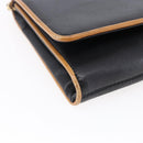 CELINE Shoulder Bag Leather Black Gold Auth ep11037-11
