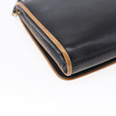 CELINE Shoulder Bag Leather Black Gold Auth ep11037-13