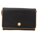 CELINE Shoulder Bag Leather Black Gold Auth ep11037-2
