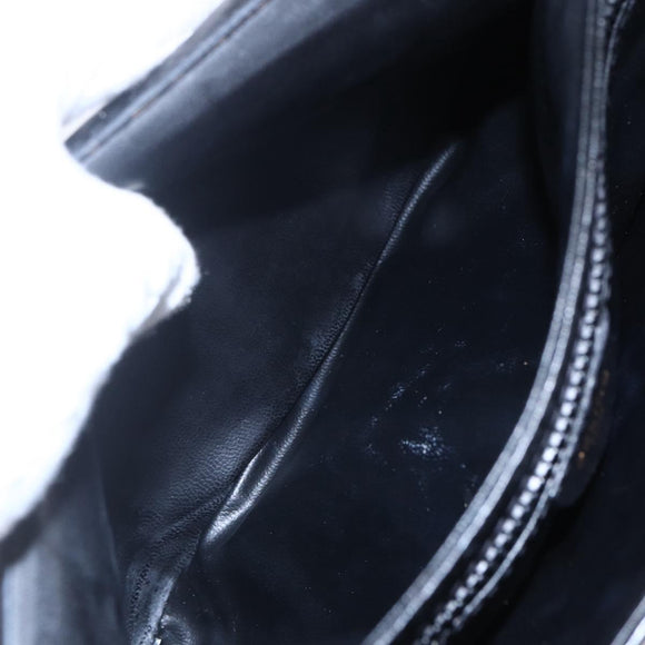 CELINE Shoulder Bag Leather Black Gold Auth ep11037