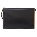 CELINE Shoulder Bag Leather Black Gold Auth ep11037-3