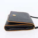 CELINE Shoulder Bag Leather Black Gold Auth ep11037-5