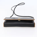 CELINE Shoulder Bag Leather Black Gold Auth ep11037-9