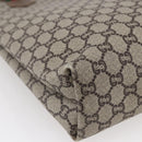 GUCCI GG Plus Supreme Web Sherry Line Tote Bag PVC Beige Gold Auth ep11042-13