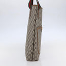 GUCCI GG Plus Supreme Web Sherry Line Tote Bag PVC Beige Gold Auth ep11042-4