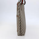 GUCCI GG Plus Supreme Web Sherry Line Tote Bag PVC Beige Gold Auth ep11042-5