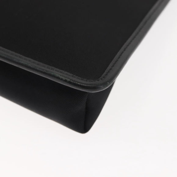 GUCCI Shoulder Bag Canvas Leather Black Auth ep11047