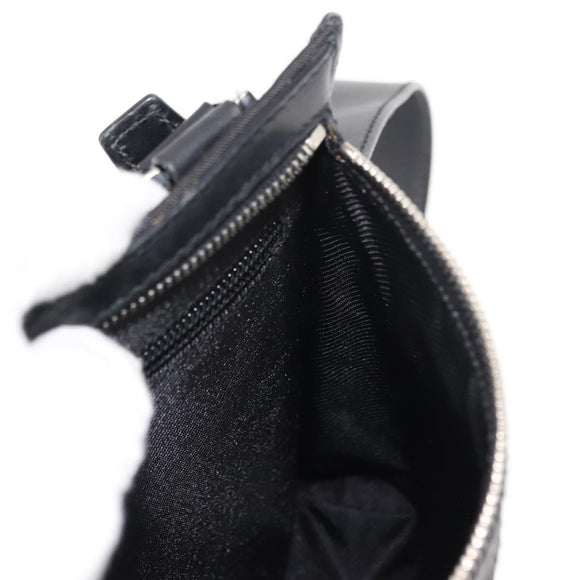 GUCCI Shoulder Bag Canvas Leather Black Auth ep11047