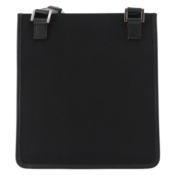 GUCCI Shoulder Bag Canvas Leather Black Auth ep11047