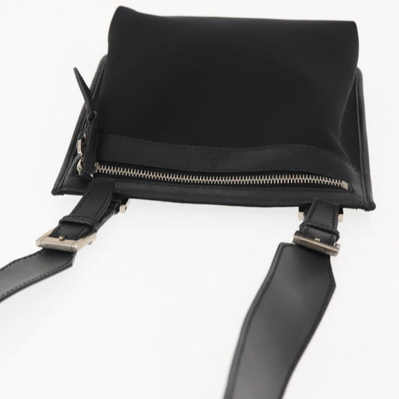 GUCCI Shoulder Bag Canvas Leather Black Auth ep11047