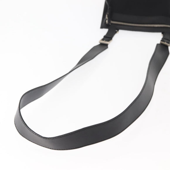 GUCCI Shoulder Bag Canvas Leather Black Auth ep11047