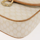 CELINE Macadam Canvas Shoulder Bag PVC Leather White Gold Auth ep11048-12