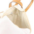 CELINE Macadam Canvas Shoulder Bag PVC Leather White Gold Auth ep11048-19