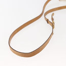 CELINE Macadam Canvas Shoulder Bag PVC Leather White Gold Auth ep11048-7