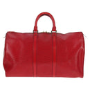 LOUIS VUITTON Epi Keepall 45 Boston Bag Red M42977 LV Auth ep11050-13