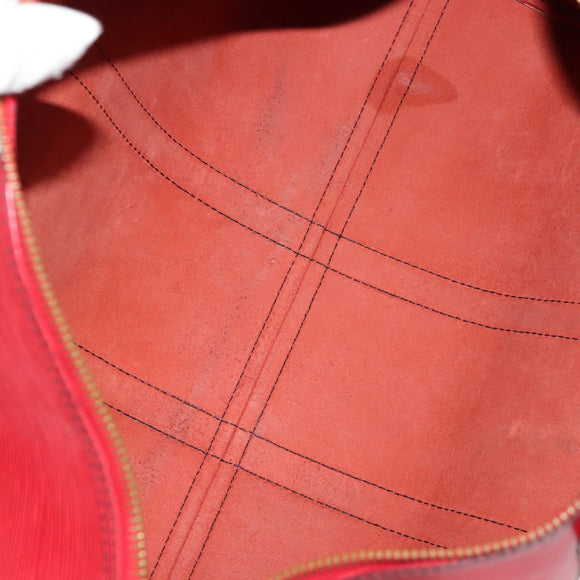 LOUIS VUITTON Epi Keepall 45 Boston Bag Red M42977 LV Auth ep11050