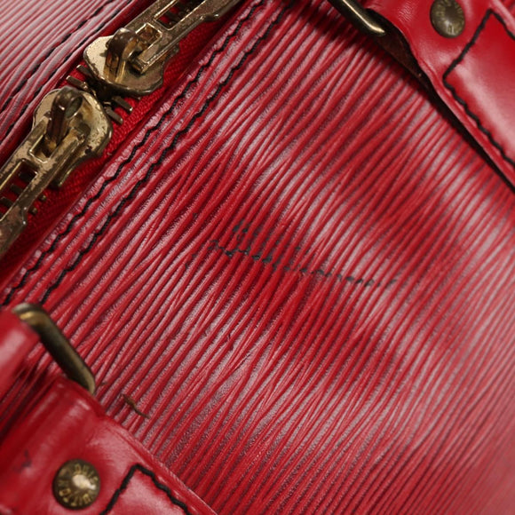 LOUIS VUITTON Epi Keepall 45 Boston Bag Red M42977 LV Auth ep11050