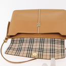 BURBERRY Shoulder Bag Leather Beige Auth ep11052-11