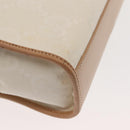 GUCCI GG Canvas Jackie Hand Bag Canvas Leather White Beige Auth ep11053-9