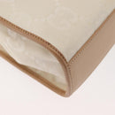 GUCCI GG Canvas Jackie Hand Bag Canvas Leather White Beige Auth ep11053-15