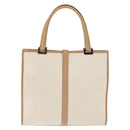 GUCCI GG Canvas Jackie Hand Bag Canvas Leather White Beige Auth ep11053-2