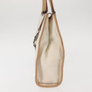 GUCCI GG Canvas Jackie Hand Bag Canvas Leather White Beige Auth ep11053-3