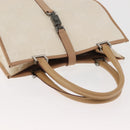 GUCCI GG Canvas Jackie Hand Bag Canvas Leather White Beige Auth ep11053-6