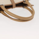 GUCCI GG Canvas Jackie Hand Bag Canvas Leather White Beige Auth ep11053-7