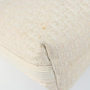 Christian Dior Trotter Canvas Shoulder Bag White Gold Auth ep11056-15