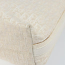 Christian Dior Trotter Canvas Shoulder Bag White Gold Auth ep11056-16