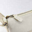 Christian Dior Trotter Canvas Shoulder Bag White Gold Auth ep11056-10