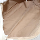 Christian Dior Trotter Canvas Shoulder Bag White Gold Auth ep11056-11