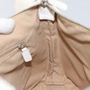 Christian Dior Trotter Canvas Shoulder Bag White Gold Auth ep11056-20