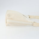 Christian Dior Trotter Canvas Shoulder Bag White Gold Auth ep11056-3