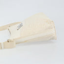 Christian Dior Trotter Canvas Shoulder Bag White Gold Auth ep11056-4