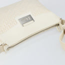 Christian Dior Trotter Canvas Shoulder Bag White Gold Auth ep11056-6