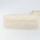 Christian Dior Trotter Canvas Shoulder Bag White Gold Auth ep11056-5