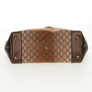 GUCCI GG Canvas Tote Bag Brown Gold Tone Auth ep11063-5