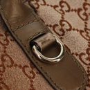 GUCCI GG Canvas Tote Bag Brown Gold Tone Auth ep11063-19