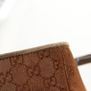 GUCCI GG Canvas Tote Bag Brown Gold Tone Auth ep11063-10
