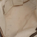 GUCCI GG Canvas Tote Bag Brown Gold Tone Auth ep11063-11