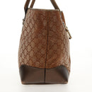 GUCCI GG Canvas Tote Bag Brown Gold Tone Auth ep11063-4