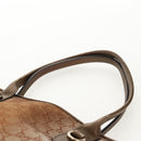GUCCI GG Canvas Tote Bag Brown Gold Tone Auth ep11063-14