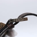 FENDI Zucca Canvas Mamma Baguette Shoulder Bag Black Brown Silver Auth ep11066-17