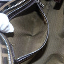 FENDI Zucca Canvas Mamma Baguette Shoulder Bag Black Brown Silver Auth ep11066-21