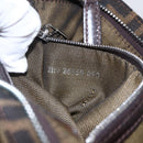 FENDI Zucca Canvas Mamma Baguette Shoulder Bag Black Brown Silver Auth ep11066-12