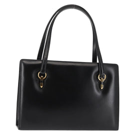 GUCCI Hand Bag Leather Black Auth ep11069