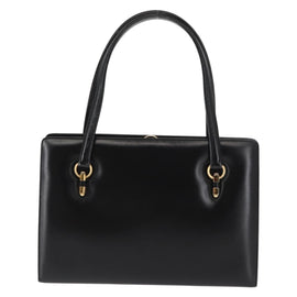 GUCCI Hand Bag Leather Black Auth ep11069 - 0